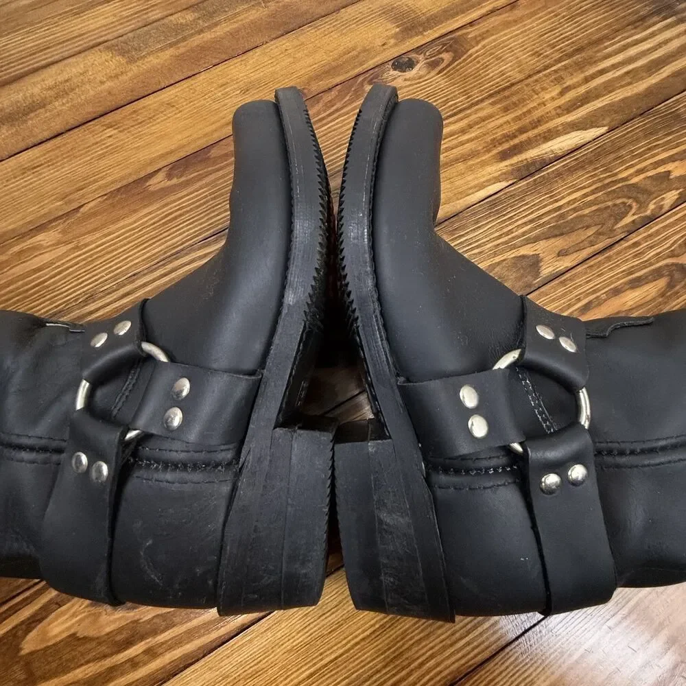 Double-H HH Black Leather Harness Boots Mens 9 | Motorcycle Riding Engineer - Picture 8 of 14